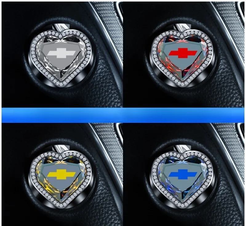 "Crystal Heart" car one-button start protective cover