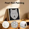 DIY Pearl Painting wolf for Home Wall Decor(25x25cm)