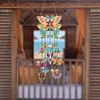 (US Only)Rotate Wind Chime Theme 2D/Flat DIY Wreath Butterfly Double-Side Diamond Pendant