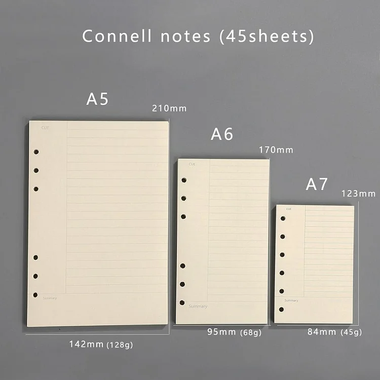 JOURNALSAY PVC Transparent A5/A6/A7 Planner Loose Leaf Binder Carry Travel Set Replaceable Inner Pages Office Stationery School Supplies