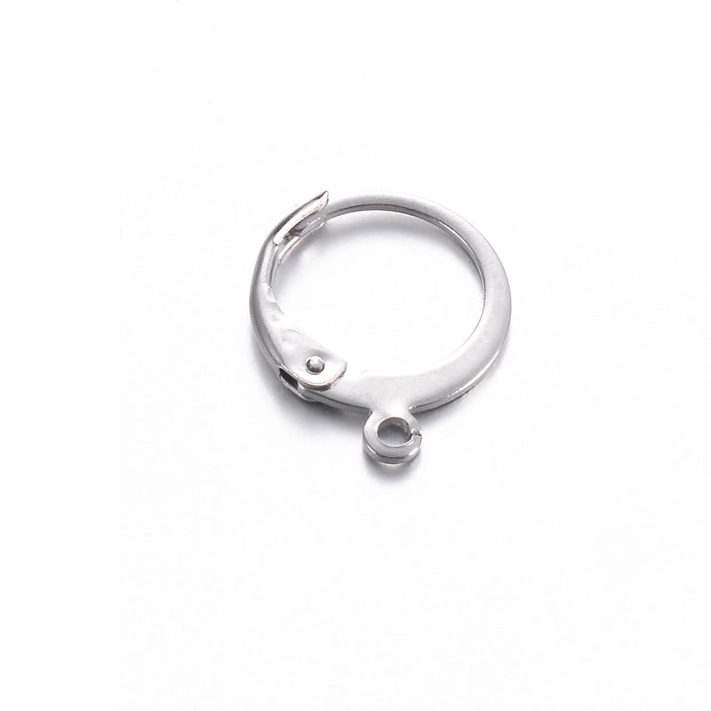 100 PCS/Package Stainless Steel Solid Color Hook Earring Findings Minimalist