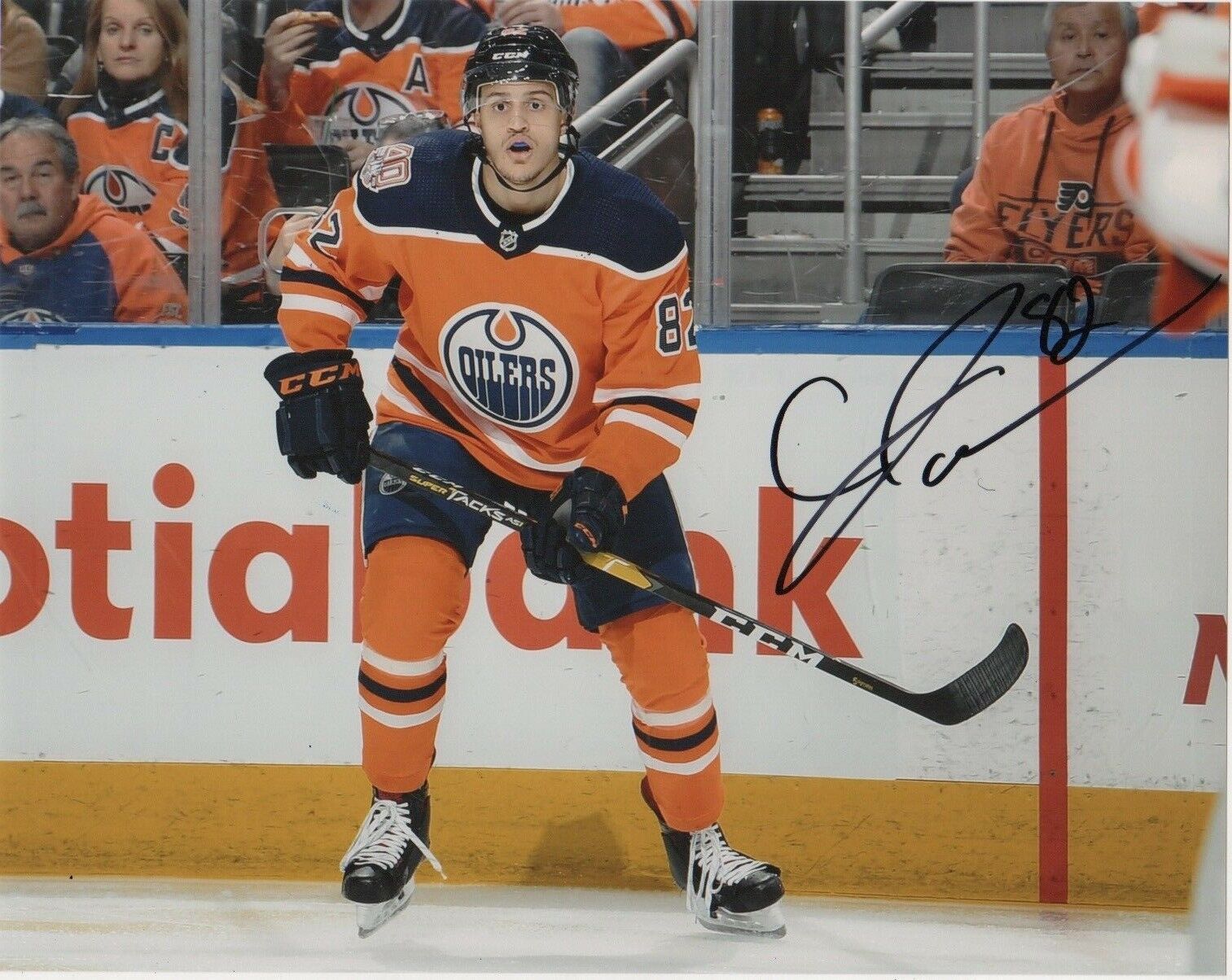 Edmonton Oilers Caleb Jones Autographed Signed 8x10 Photo Poster painting NHL COA #5