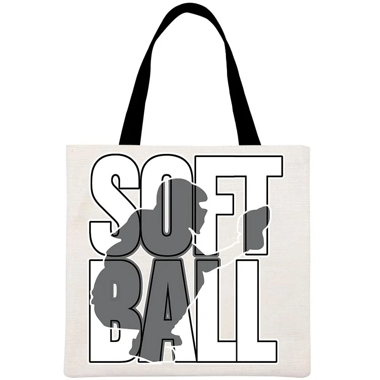 Softball Printed Linen Bag-Annaletters