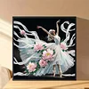 Diamond Painting-DIY Crystal Rhinestone White-dressed Dancing Girl(Box Packaging)