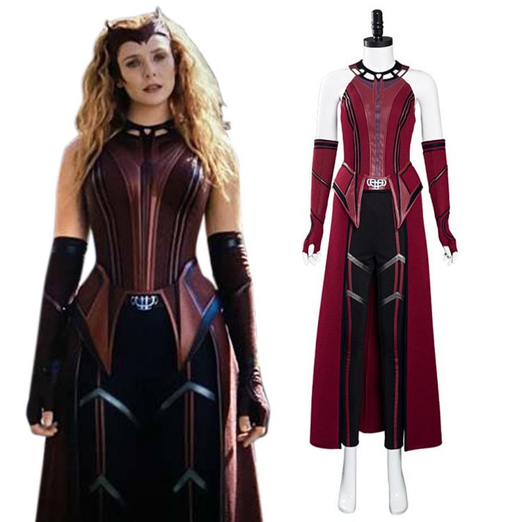 Wandavision Outfit Scarlet Witch Halloween Carnival Suit Cosplay Costume
