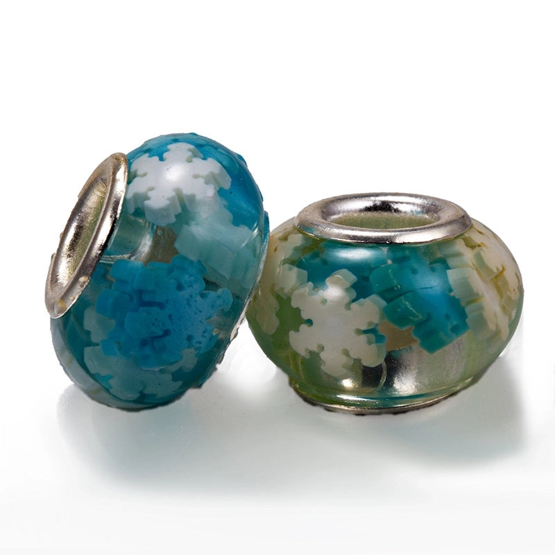 10 PCS/Package Arylic Color Block Beads