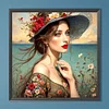 Diamond Painting -DIY Round Drill Girl(40x40cm)