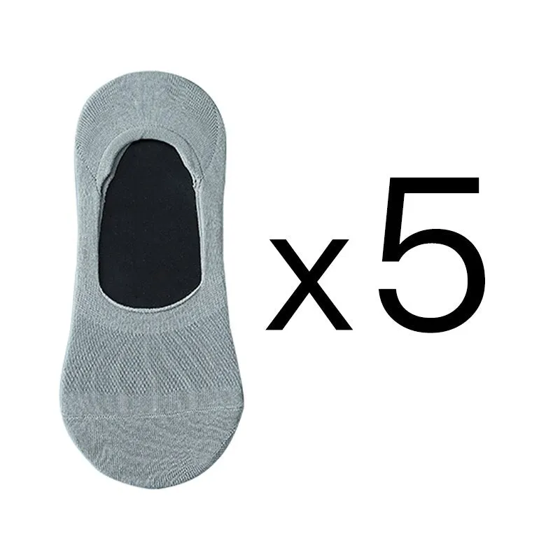 5 Pairs/lot Solid Mesh Women's Short Socks Pack No Show Invisible Socks Cotton Summer Breathable Thin Boat Sock Japanese Fashion