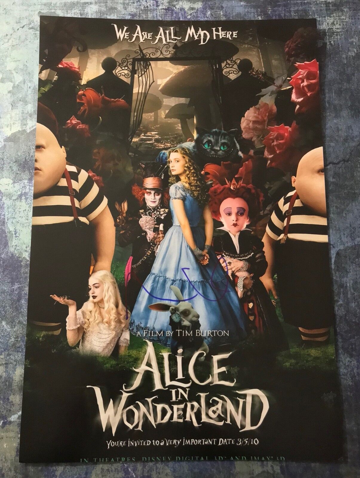 GFA Alice in Wonderland * MIA WASIKOWSKA * Signed Autograph 12x18 Photo Poster painting AD2 COA