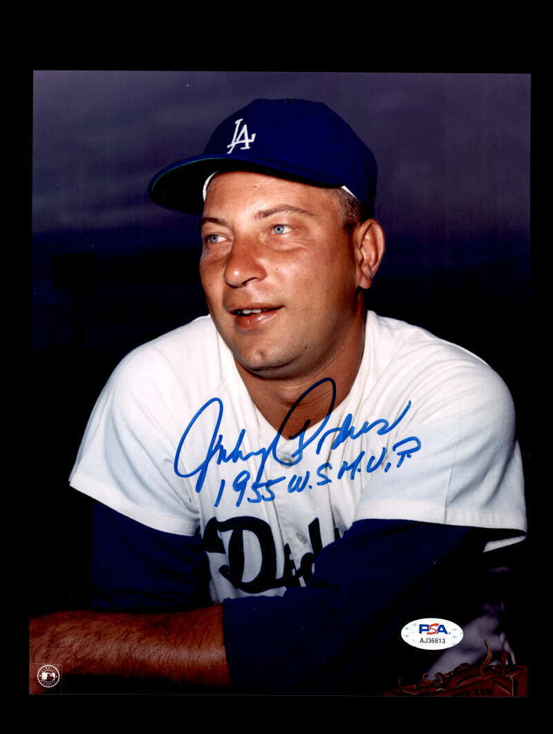 Johnny Podres PSA DNA Coa Signed 8x10 Photo Poster painting 1955 WS MVP Autograph