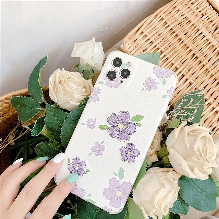 Embroidery Flower Phone Case