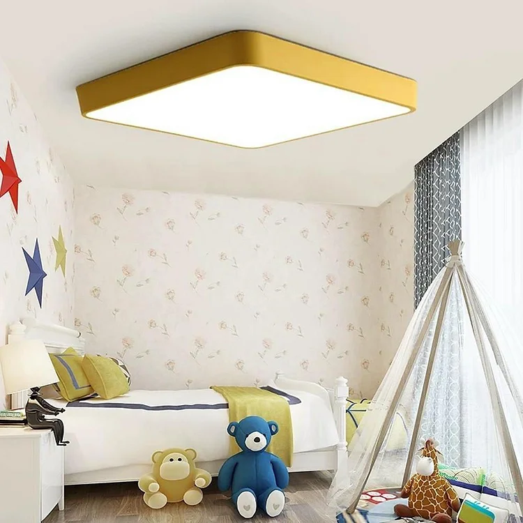 Square LED Flush Mount Ceiling Lights Modern Metal Lights - Appledas