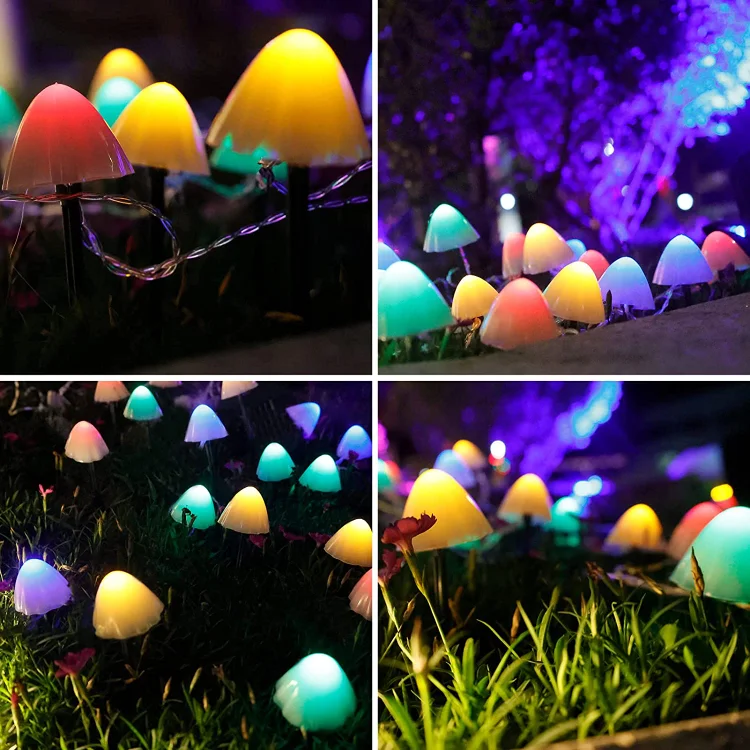 Mushroom Solar Energy String Lights LED Light Garden Decoration - tree - Codlins