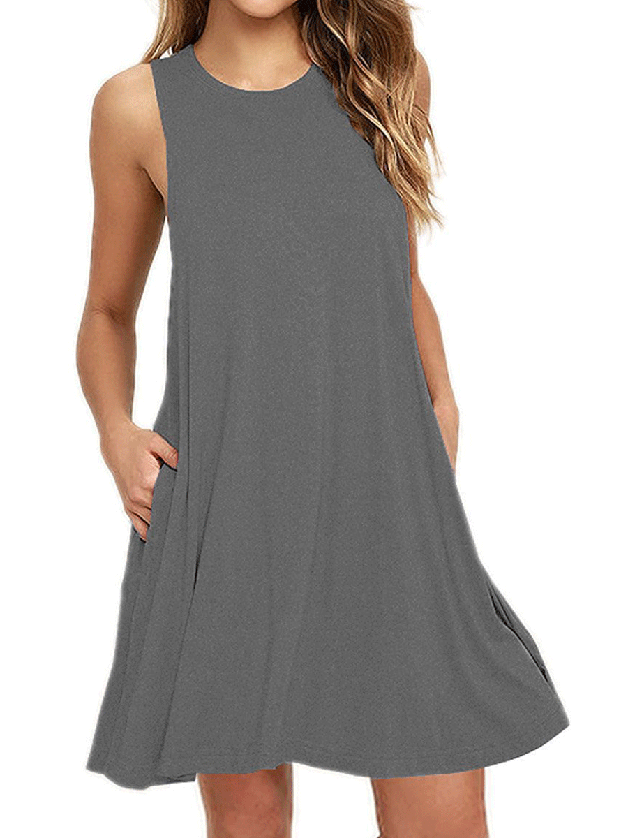 Sleeveless Pocket Dress