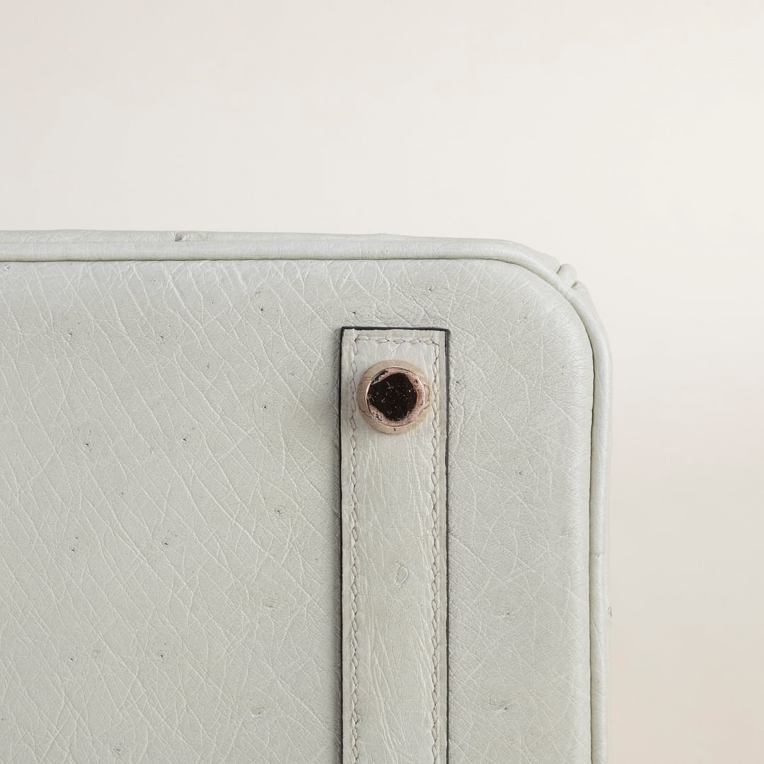 Birkin 25cm Ostrich 3C Parchemin GHW