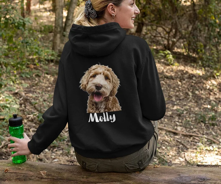 Custom Pet Photo Dog Hoodie Personalized Pet Photo Print Sweatshirt Hoodie