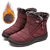 Gioiacombo&trade; Stivali invernali da donna con cerniera stivali da neve in peluche impermeabili