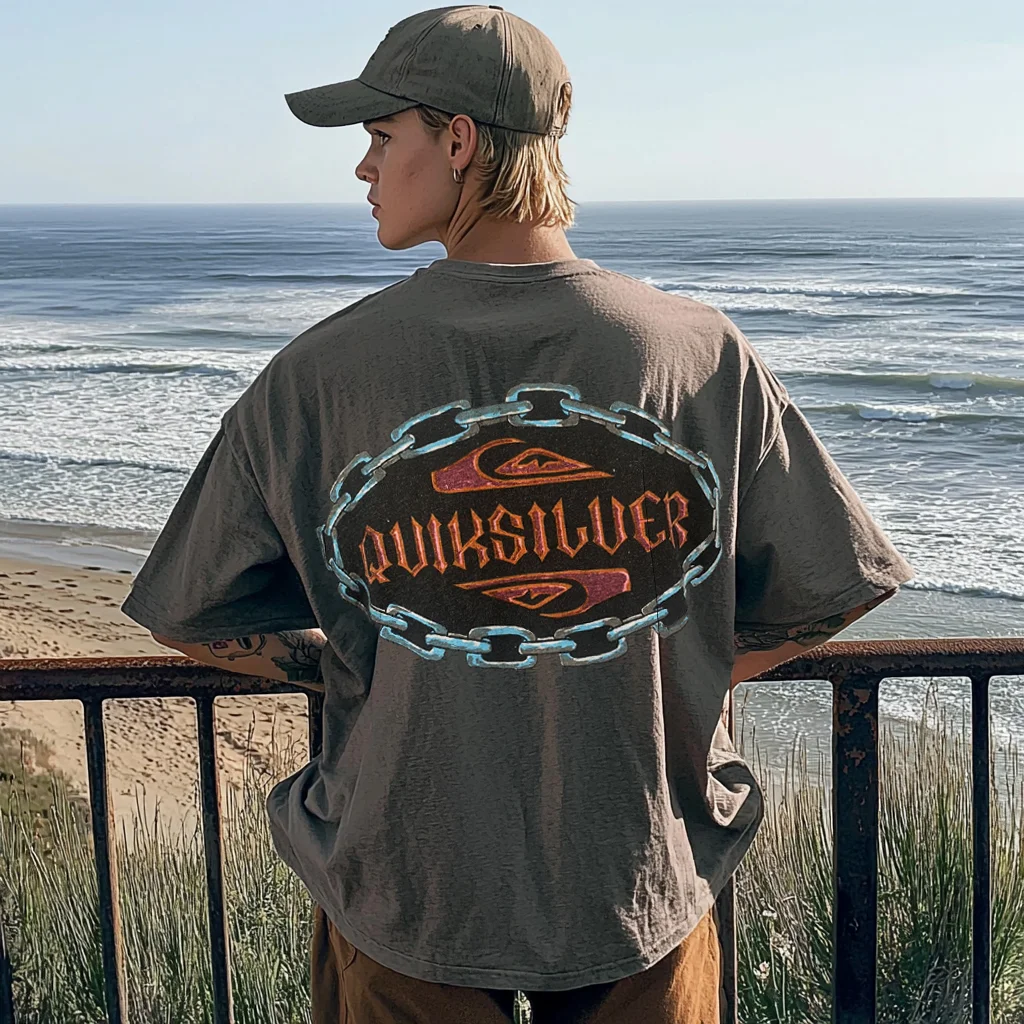 Unisex 90'S Retro Surf Graphic Surf T-Shirt
