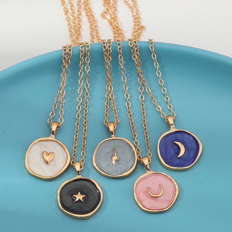 YOY-Simple Stars Moon Heart Necklaces