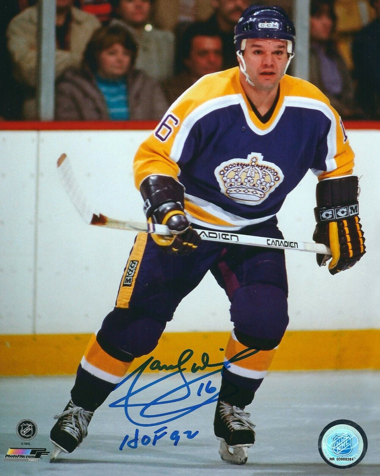 Autographed 8X10 MARCEL DIONNE HOF 92 Los Angeles Kings Photo Poster painting - w/Show Ticket