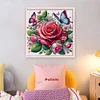 Rose Butterfly-11CT Stamped Cross Stitch 40*40cm/15.75*15.75in
