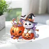 Acryl Halloween Katze - 5d DIY Handwerk Ornament