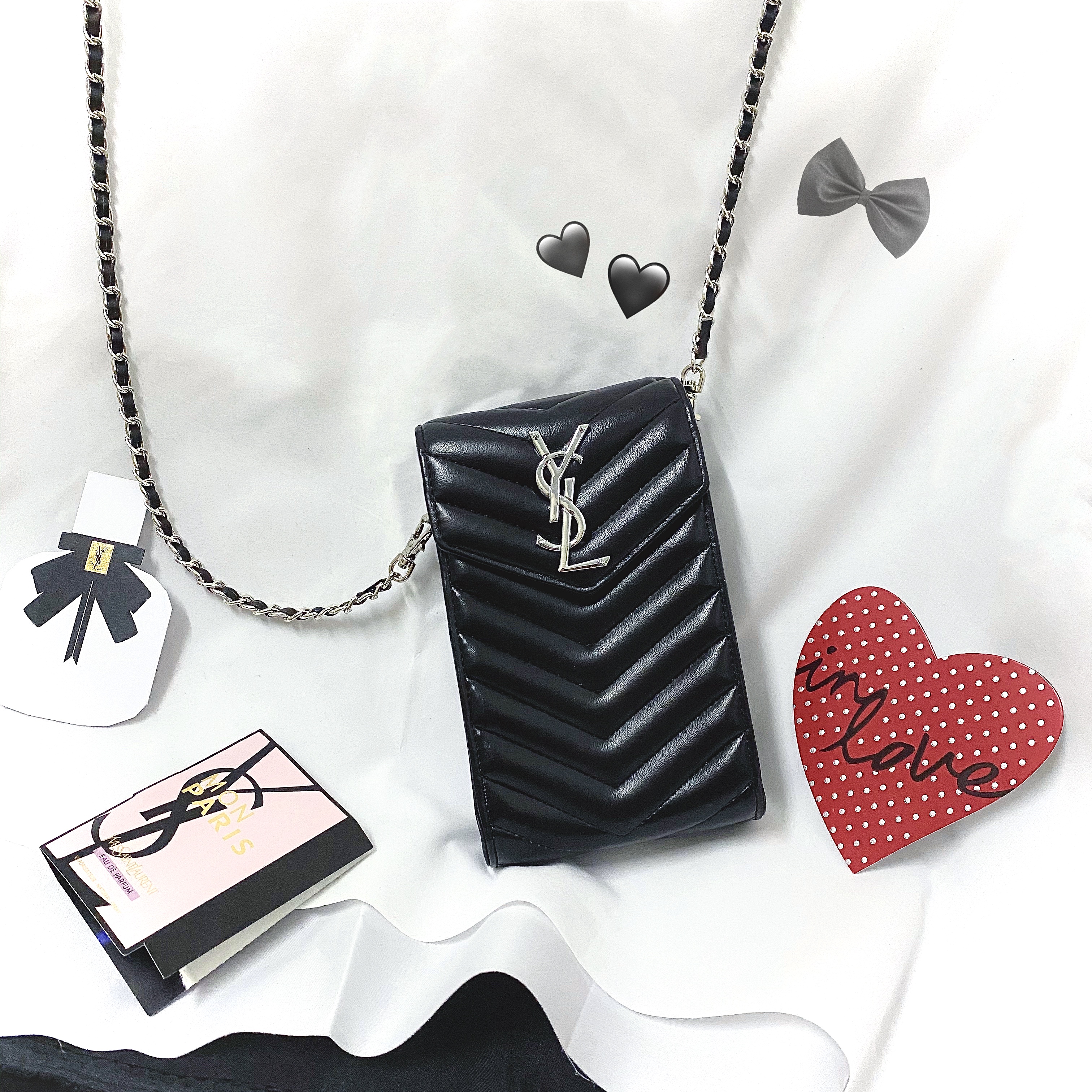 YSL Saint Laurent Loulou Satchel Elegant Phone Crossbody Bag Tote