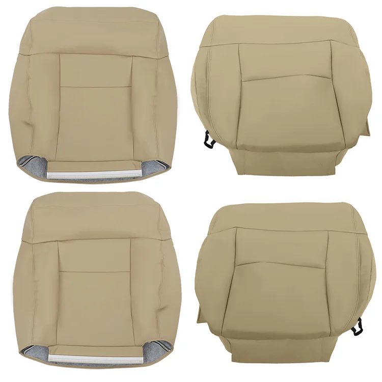 SEBLAFF 4Pcs Front Tan Seat Cover Bottom and Lean Back Driver Passenge Replacement for 2004-2008 F150