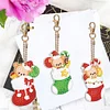 3PCS Diamond Painting Double Sided Keychain Pendant