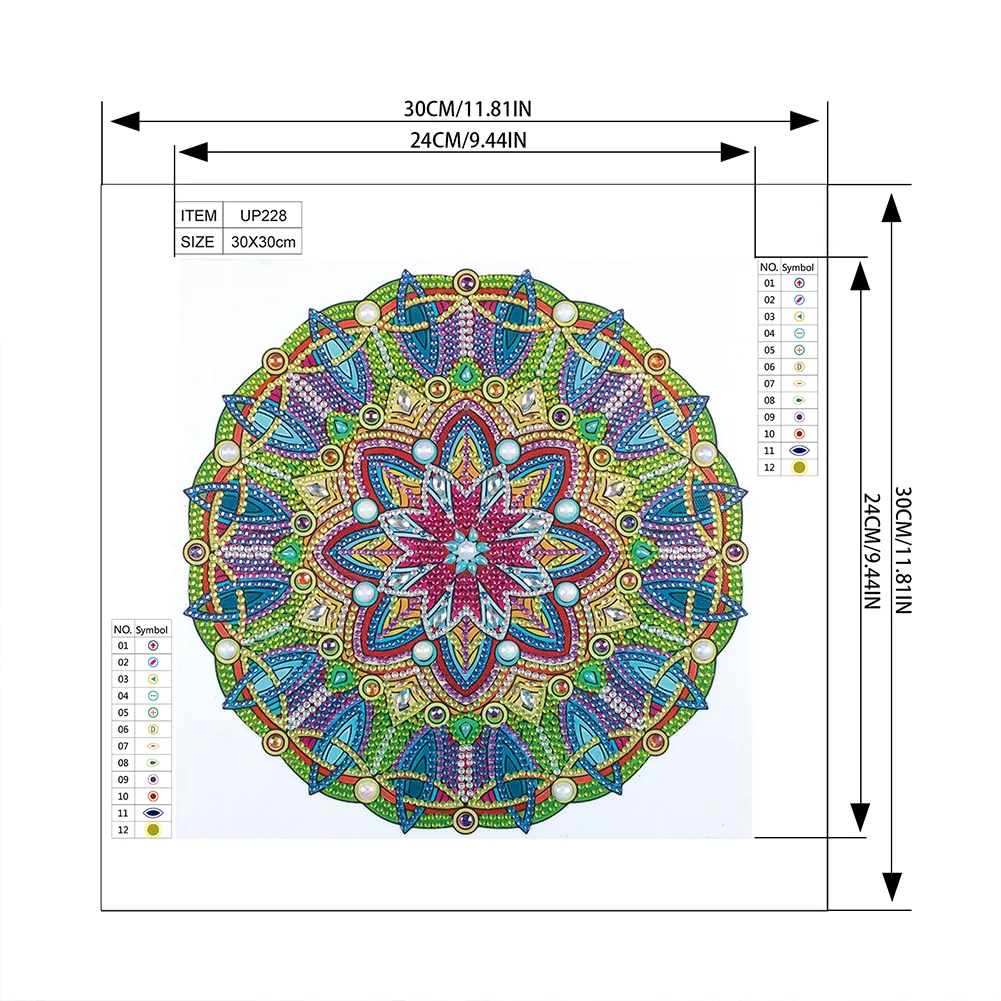 Diamond Painting - Special Shaped Drill - Mandala(30*30cm)