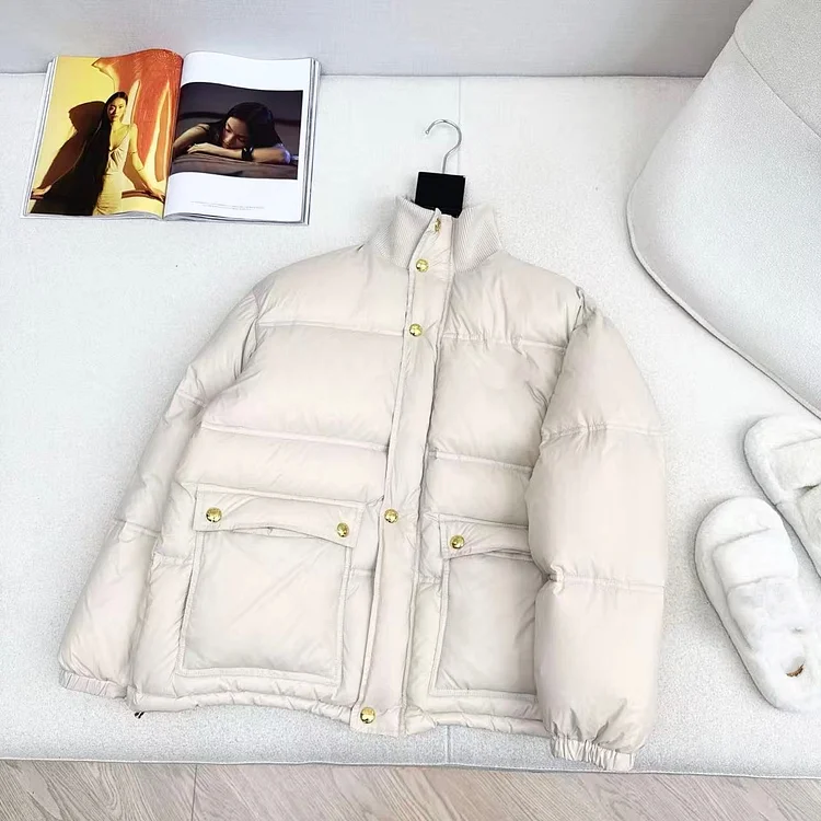 Autumn Winter Fashion Long Sleeve Solid Stand Collar Jacket 