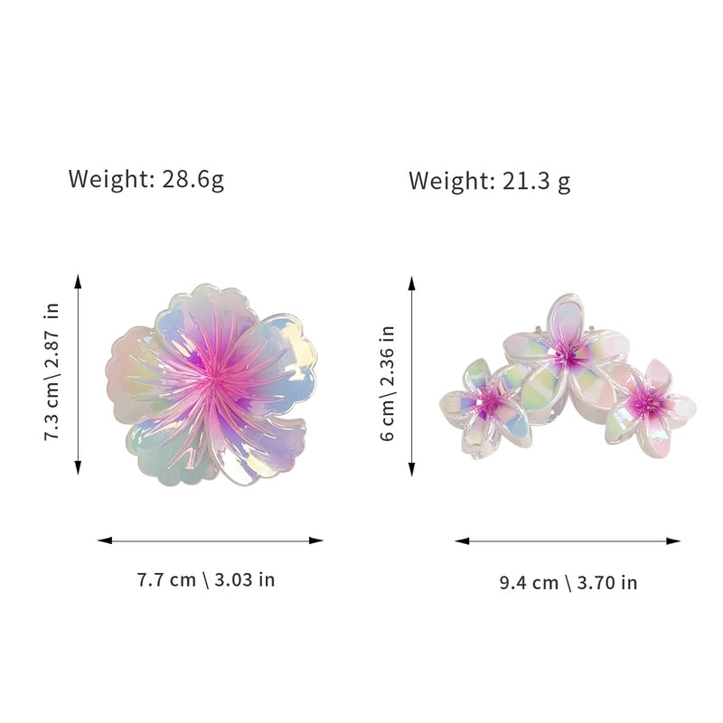 Vacation Sweet Korean Style Women’s Flower Acetic Acid Sheets Hair Claws