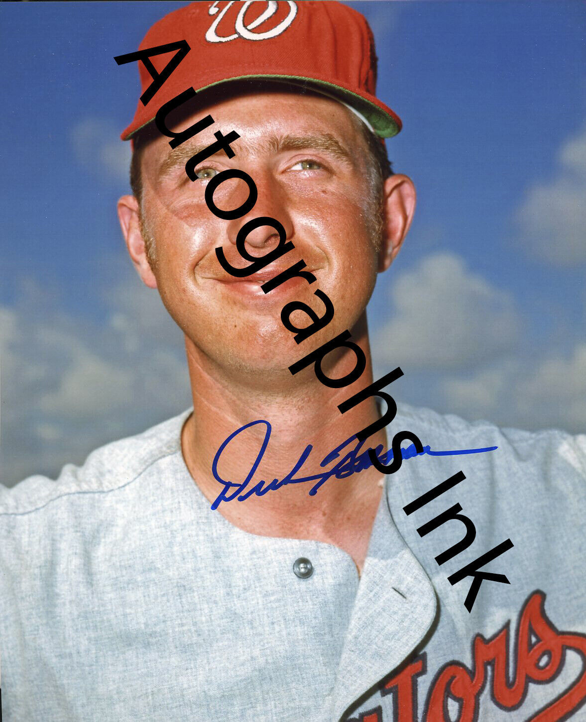 Dick Bosman Autographed 8x10 Washington Senators 2 Topps Vault