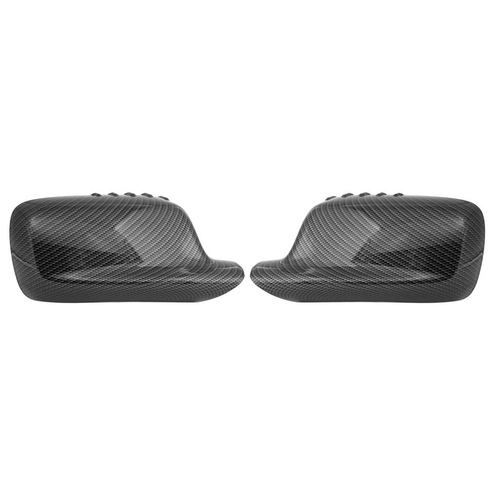 

1 Pair Carbon Fiber Look Door Mirror Covers Wing Mirror Caps for E66 E46, 501 Original