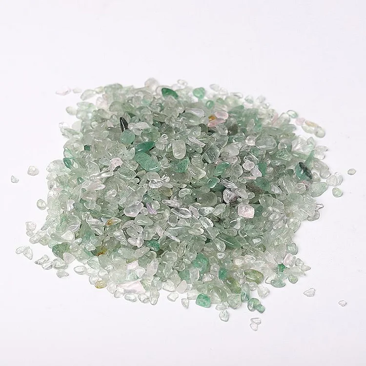 0.1kg Different Size Natural Green Strawberry Quartz Chips Crystal Chips for Decoration