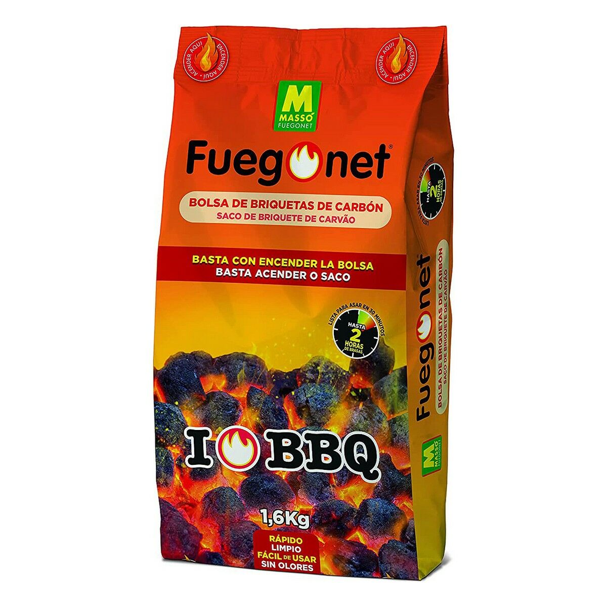 Charcoal Mass&oacute; Bag instant 1,5 Kg