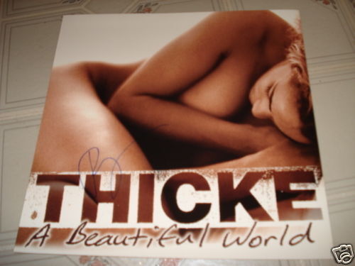 Robin Thicke Signed Autograph Beautiful World Record Flat Photo Poster painting Blurred Lines