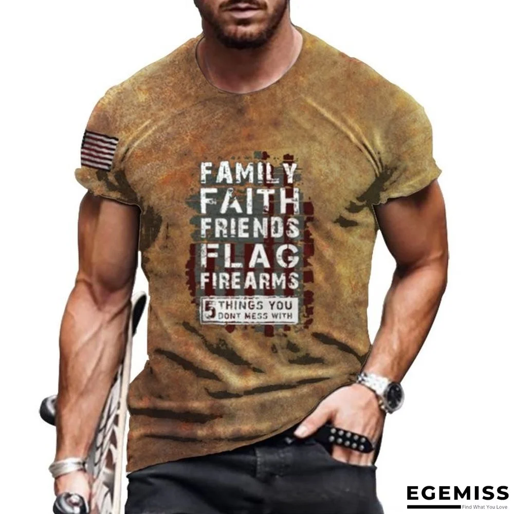 Round Neck Personalized Short Sleeve T-shirt 3D Digital Printing | EGEMISS