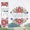 DIY Summer Flowers-Diamond Painting Pendant（Single-Sided)