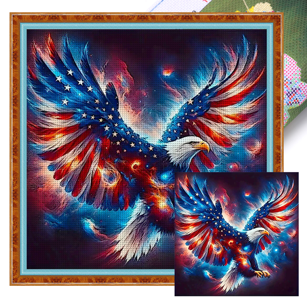 American Eagle Full 11CT Pre-stamped Canvas(40*40cm) Cross Stitch