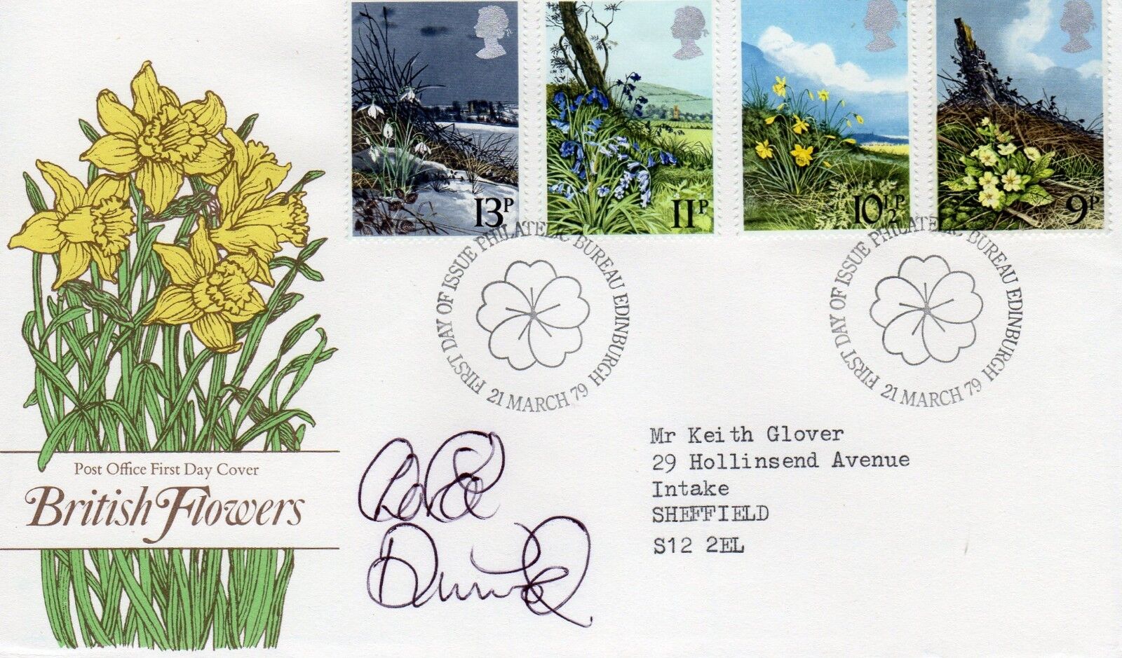 CHARLIE DIMMOCK AUTOGRAPHED FDC GARDENING