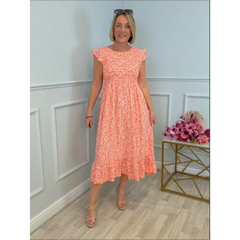 Athvotar Athvotar Summer Explosion Lady Print Floral Elegant Dress Holiday Dress