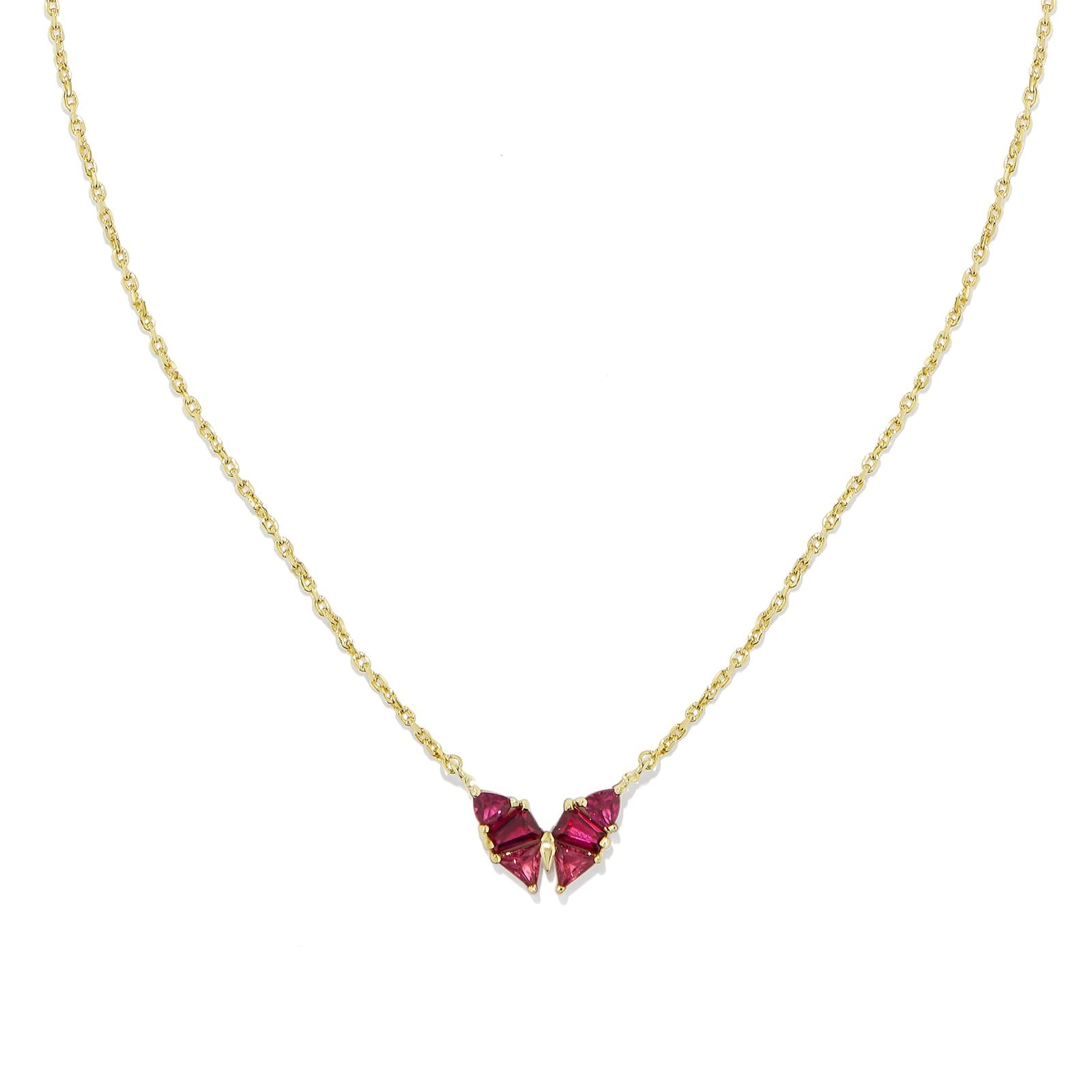 Women's Butterfly Crystal Pendant Necklace