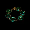 Medieval vintage Western palace three-dimensional inlaid copper gold-plated color-preserving quality Austrian crystal bracelet earrings