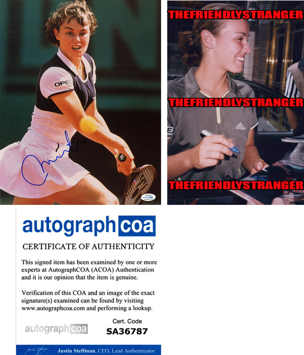 MARTINA HINGIS signed Autographed 11X14 Photo Poster painting PROOF - SWISS MISS Tennis ACOA COA