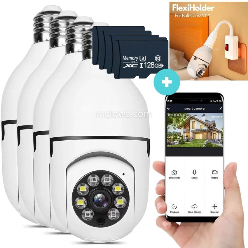 The Original BulbCam360&trade;️ - Wireless Smart Security Cam
