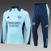 2024/2025 Arsenal Half Pull Training Suit Baby Blue Football Jersey  1:1 Thai Quality