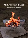Camping Portable Burning Fire Rack Stainless Steel Bonfire Stove Detachable