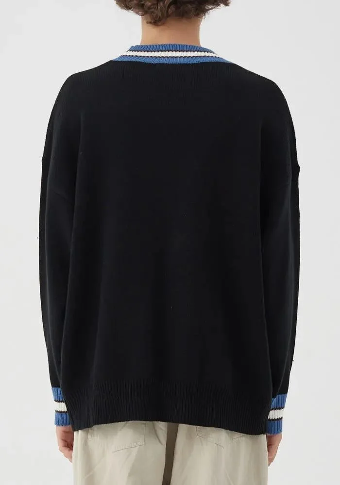 Brownm Teddy Embroidered Knitted Sweater