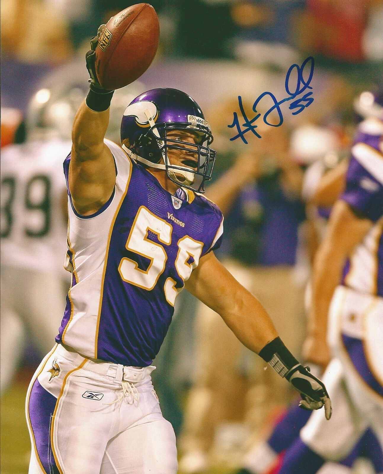 HEATH FARWELL SIGNED MINNESOTA VIKINGS 8x10 Photo Poster painting #2 with PROOF